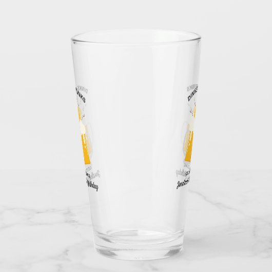 Bier Drinker Pickleball Player Personalisierter Te Glas (Links)
