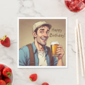 Bier Drinker Serviette (Beispiel)