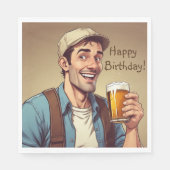 Bier Drinker Serviette (Vorderseite)