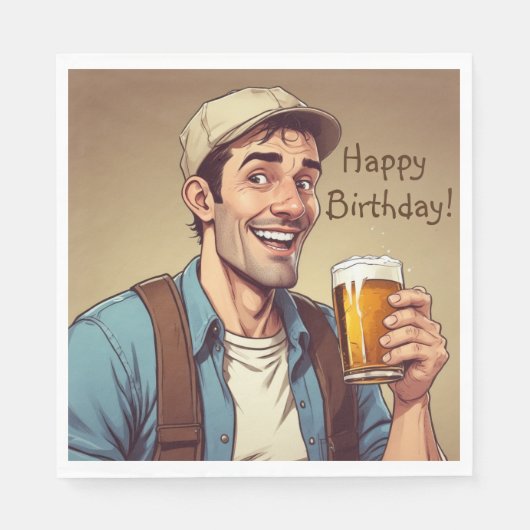 Bier Drinker Serviette (Vorderseite)