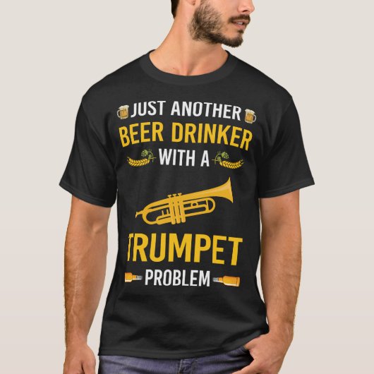 Bier Drinker Trumpet T-Shirt (Vorderseite)