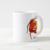 Bier Drinking Hummer Personalisiert benannt Jumbo-Tasse (Vorderseite Rechts)