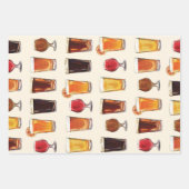 Bier Drinking Muster Herren Beer Lover Geschenkwra Geschenkpapier Set (Vorderseite 3)