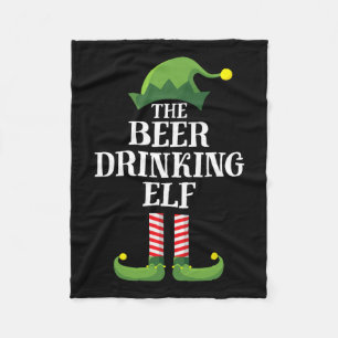 Bier Drinks Elf Matching Familiengruppe Weihnachte Fleecedecke