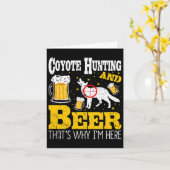 Bier Drinks Funny Coyote Jagd Karte (Gelbe Blume)