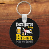 Bier Drinks Funny Coyote Jagd Schlüsselanhänger (Vorderseite)