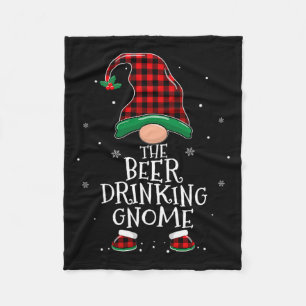 Bier Drinks Gnome Xmas Familie Matching Weihnachte Fleecedecke