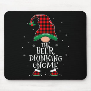 Bier Drinks Gnome Xmas Familie Matching Weihnachte Mousepad