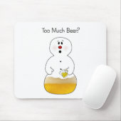 Bier Drinks Snowman Mousepad (Mit Mouse)