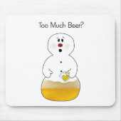 Bier Drinks Snowman Mousepad (Vorne)