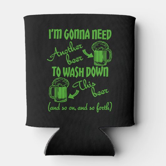 Bier Drinks Spaß Dosenkühler (Rückseite)