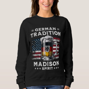 Bier Driving Madison American Flag German Eagle Sweatshirt