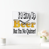 Bier-Drückeberger-Uhr Quadratische Wanduhr (Zuhause)