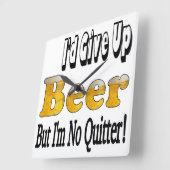 Bier-Drückeberger-Uhr Quadratische Wanduhr (Winkel)