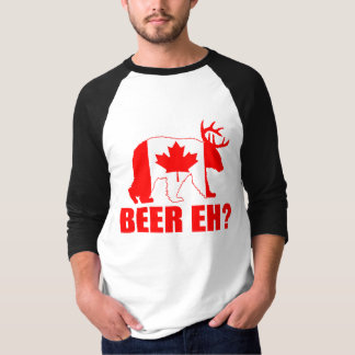 BIER EH? Lustige Bärn-Rotwild-Kanadier-Flagge T-Shirt