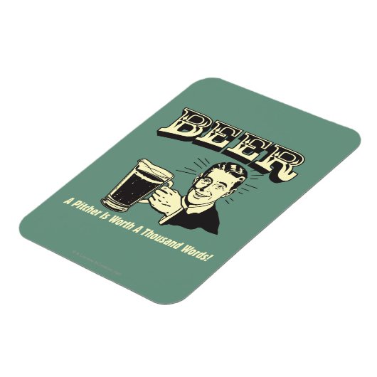 Bier: Ein Pitcher hat 1000 Worte wert Magnet (Linke Seite)