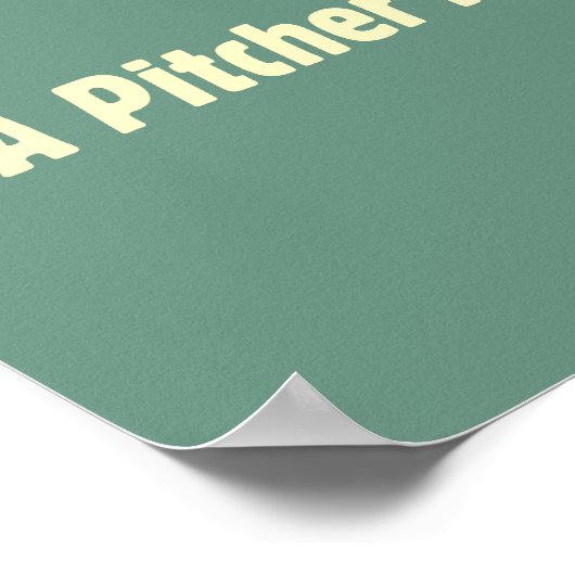 Bier: Ein Pitcher hat 1000 Worte wert Poster (Ecke)