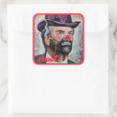 Bier eines Clowns: Lord Boof Quadratischer Aufkleber (Tasche)