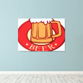 Bier-Emblem Leinwanddruck (Insitu (Holzboden))