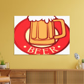 Bier-Emblem Leinwanddruck (Insitu (Wohnzimmer))