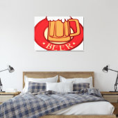 Bier-Emblem Leinwanddruck (Insitu (Schlafzimmer))