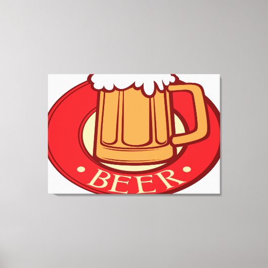 Bier-Emblem Leinwanddruck (Vorderseite)