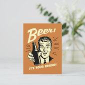 Bier: Es ist dein Freund Postkarte (Stehend Vorderseite)