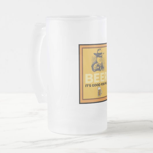 BIER. ES IST GUT FÜR SIE. MATTGLAS BIERGLAS (Vorderseite Links)