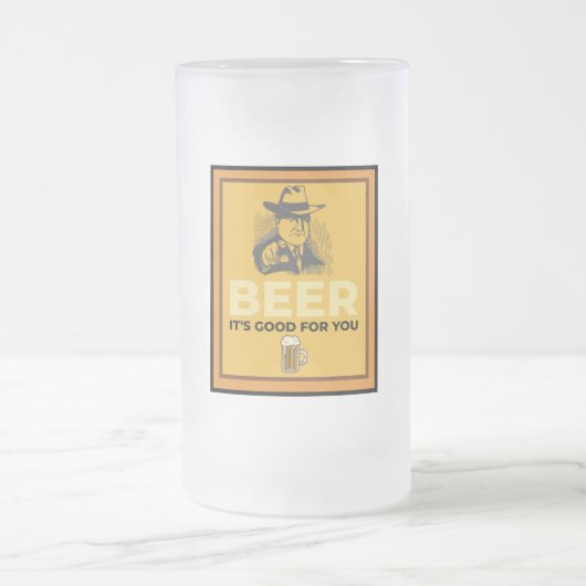 BIER. ES IST GUT FÜR SIE. MATTGLAS BIERGLAS (Mittel)