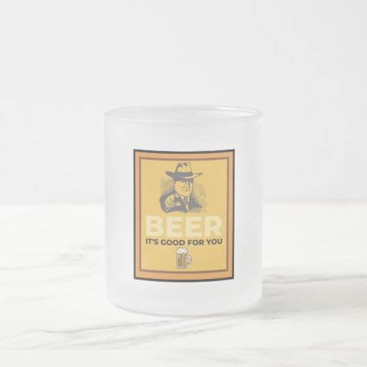 BIER. ES IST GUT FÜR SIE. MATTGLASTASSE (Mittel)