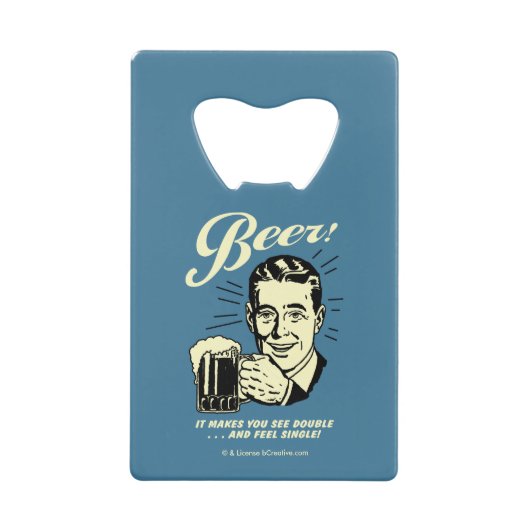 Bier: Es macht Sie doppelt sehen Geldbeutel Flaschenöffner (Vorderseite)