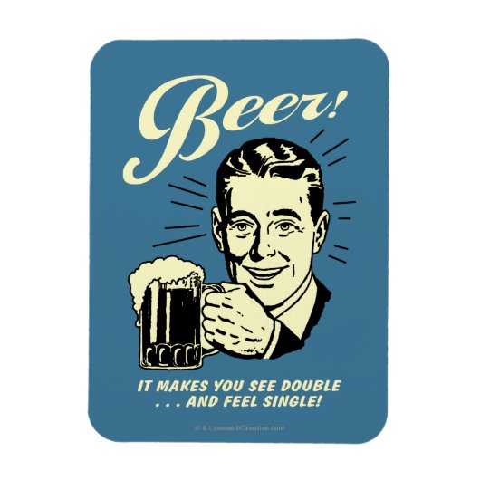 Bier: Es macht Sie doppelt sehen Magnet (Vertikal)