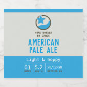 Bier-Etikett für APA-Boote oder Zuhause-Brauflasch Bierflaschenetikett (Einzelnes Label)