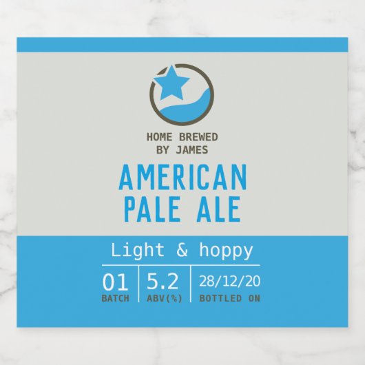 Bier-Etikett für APA-Boote oder Zuhause-Brauflasch Bierflaschenetikett (Einzelnes Label)