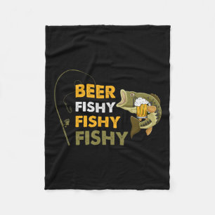 Bier Fischig Fischig Angler Fischer Retro Vin Fleecedecke