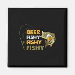 Bier Fischig Fischig Angler Fischer Retro Vin Magnet