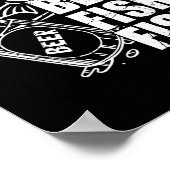 Bier Fischig Fischig Lustig Angeln Trinken Geburts Poster (Ecke)