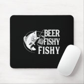 Bier Fischig Fischig Lustig Fischen  Mousepad (Mit Mouse)