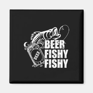 Bier Fischig Fischig Lustig Fischen Trinken Geburt Magnet