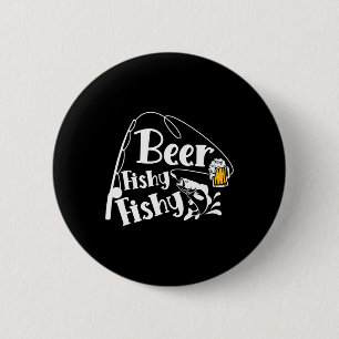 Bier Fischig Fischig Lustiger Angler Alkohol Liebh Button