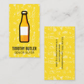 Bier Flasche Wein Accessoires Muster Visitenkarte (Vorne/Hinten)