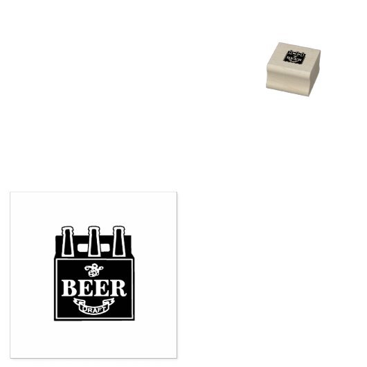 Bier Flaschen Six Pack Gummistempel (Stempel)
