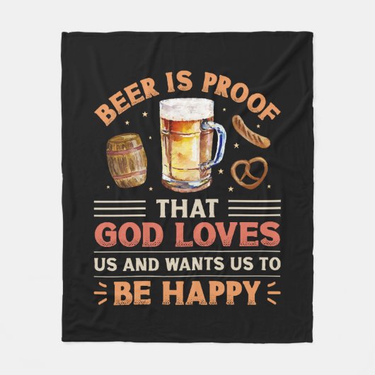 Bier Fleecedecke (Vorderseite)