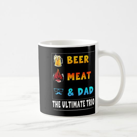 Bier Fleisch Vater Bbq Männer Kaffeetasse (Rechts)