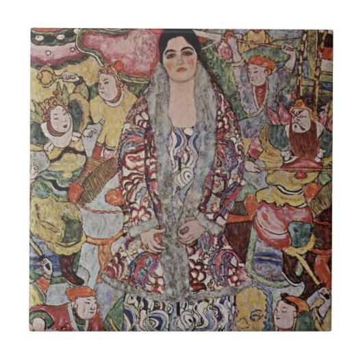 Bier-Fliese Gustav Klimt Fredericke Maria Fliese (Vorderseite)