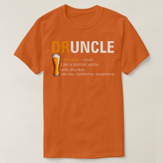 Bier Funny Betrunken Onkel T-Shirt (Design vorne)