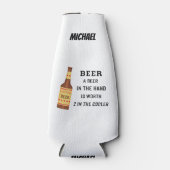 Bier Funny Sprichwort Bier in Hand Worth 2 in Cool Flaschenkühler (Vorderseite)