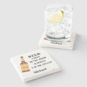 Bier Funny Sprichwort Bier in Hand Worth 2 in Cool Steinuntersetzer (Seitenansicht)