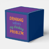 Bier Funny Zitat: Dringende Lösungen Trinkproblem Geschenkschachtel (Rückseite)