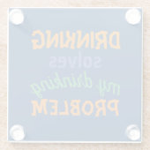 Bier Funny Zitat: Dringende Lösungen Trinkproblem Glasuntersetzer (Rückseite)